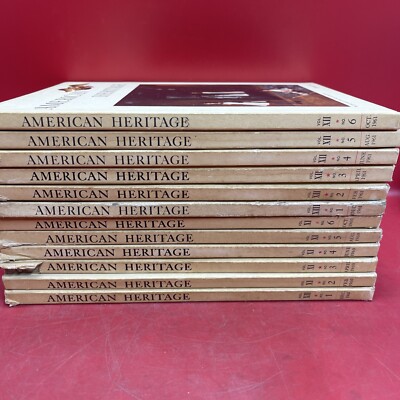 American Heritage books/magazines Lot12 Vol 1-6 (1960),Vol 1-6 (1961)