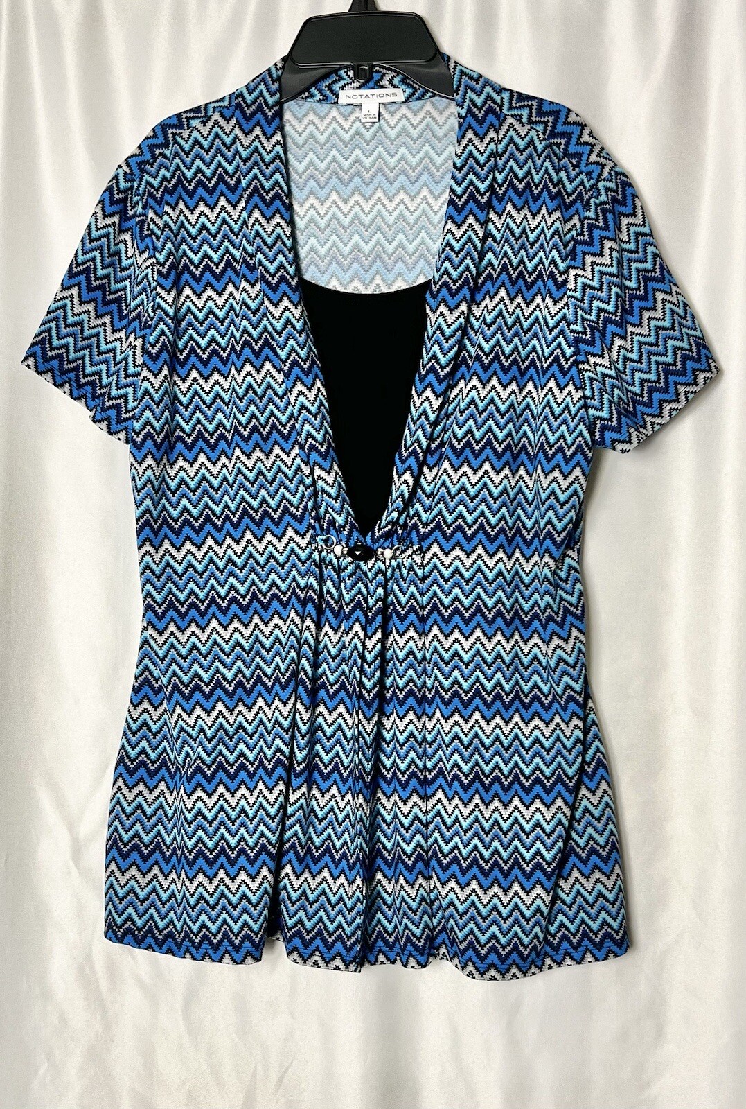 Notations Women’s Chevron Pattern Short Sleeve To… - image 1