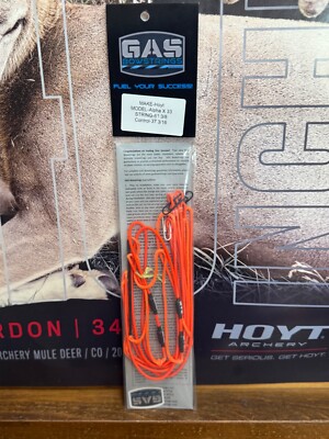 Gas Bowstrings Hoyt Alpha X 33 Strings w/Speed Nocks All Flo Orange