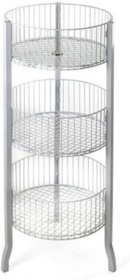 Floor standing 3 Tier Bin Display White
