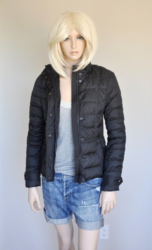 NWT Burberry Women's Dalesbury Nova Check Black Quilted Down Puffer Jacket XS - Picture 7 of 16
