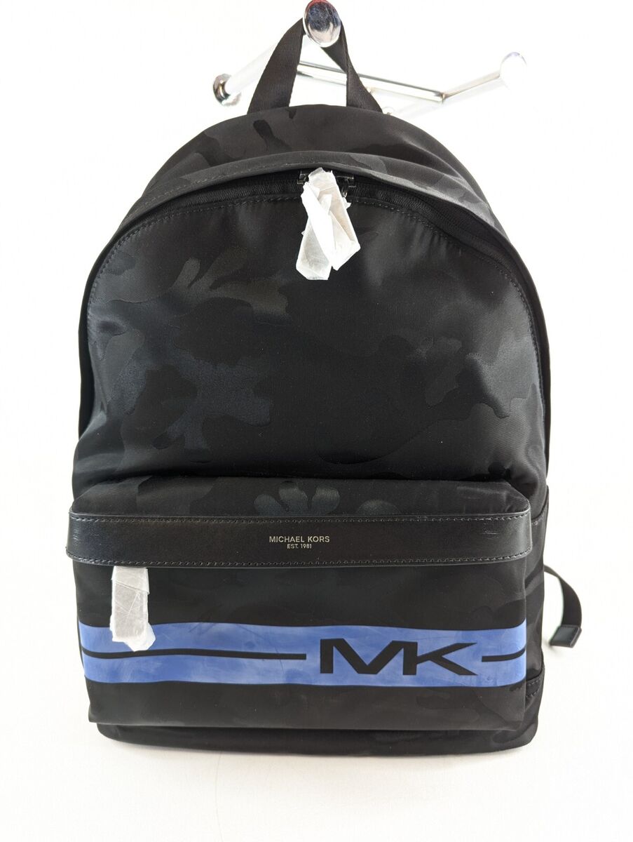 Michael Kors Kent Indigo Nylon Large Backpack Camo Navy Blue Michael Kors Kent Indigo Nylon Large Backpack Camo Navy Blue