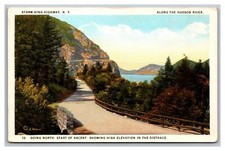 Storm King Highway NY Along the Hudson River 12. White Border Postcard