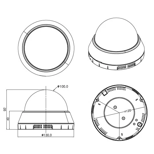 Speco Camera Cvc6246tw alternative CNB AD22-2CH HD TVI 2MP CCTV Dome Camera - Image 3 of 3