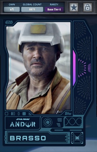 Topps Star Wars Card Trader 2023 Brasso Cargo Tier 6 Digital Card - Afbeelding 1 van 3