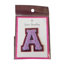 Parche inicial Vera Bradley letra "A" parche adhesivo nuevo en bolsa sellada