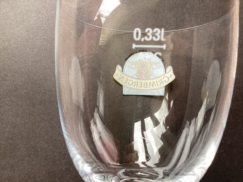 A Grimbergen 33cl beer glass - unused c 1990s. - Picture 4 of 4