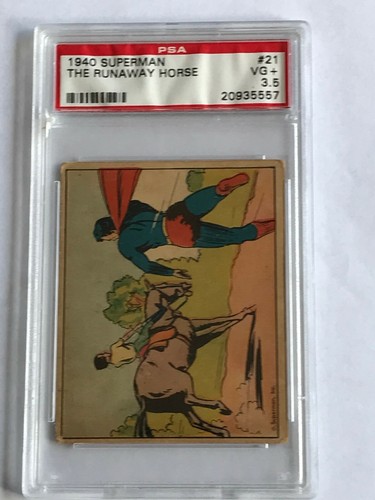 1940 Gum Inc Superman #21 The Runaway Horse — PSA 3.5