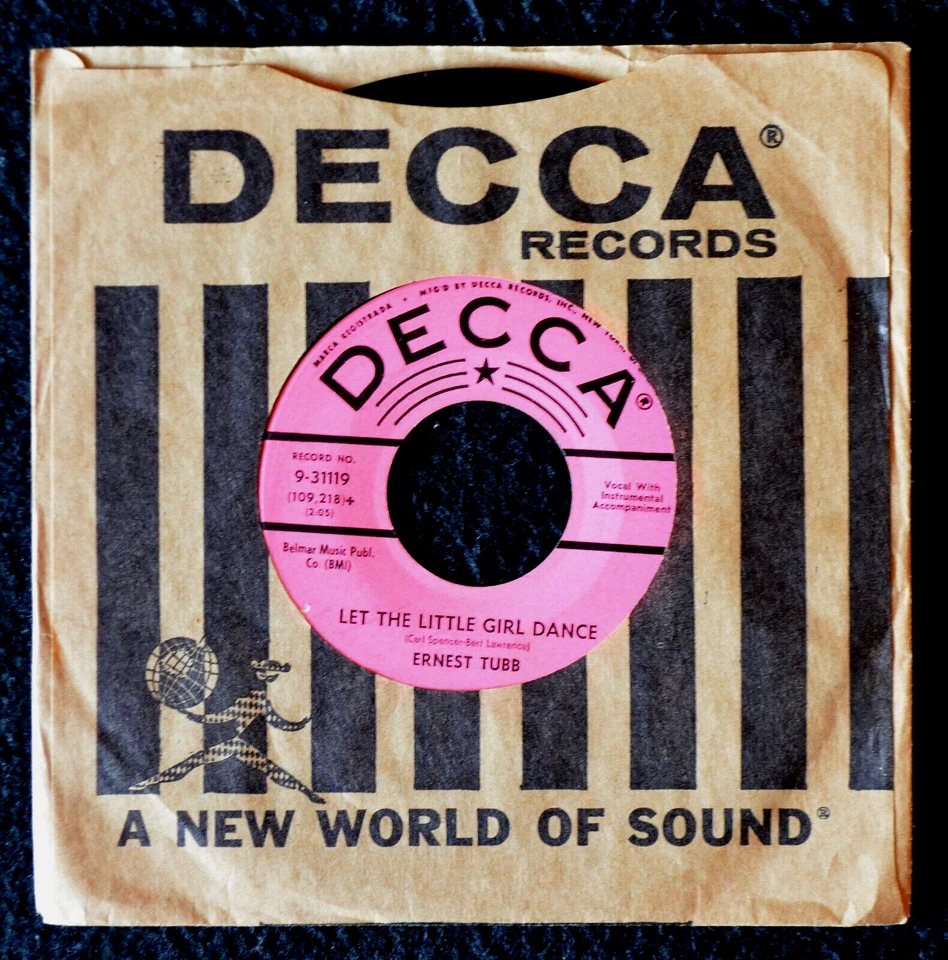 ERNEST TUBB-EV'RYBODY'S SOMEBODY'S FOOL-DECCA PINK LABEL-1960-NEW OLD STOCK - Image 2 of 4