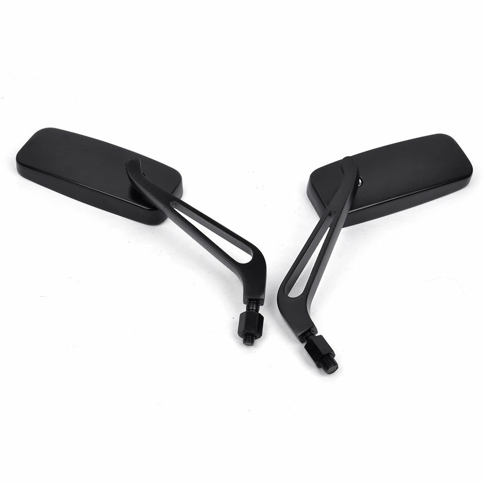 For Honda Ruckus Motorcycle Rectangle Rear View Side Mirrors Black 8mm 10mm - Image 4 of 4