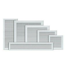 White Air Vent Grille with Fly Screen and Screw Covers Ventilation Duct Cover