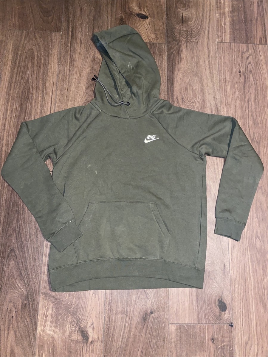 Nike Essential Fleece Pullover Hoodie Green Womens Size Medium USED - BV4124 -222 | eBay