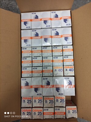 Lot 10 Ampoules OSRAM E27 – 60W – Blanc, Forme Ronde – Neuves
