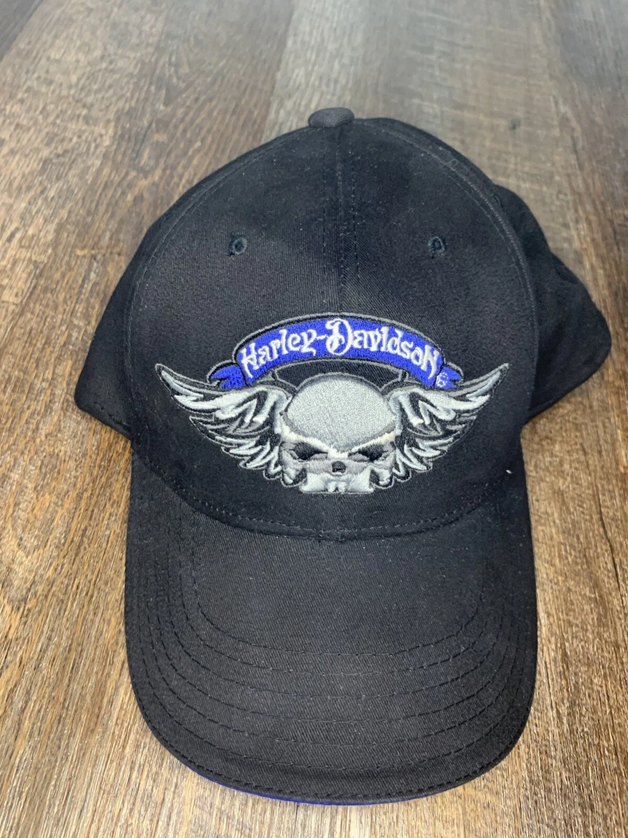 Harley Davidson Motorcycles Cap Skull Wings Baseball Biker Dad Hat