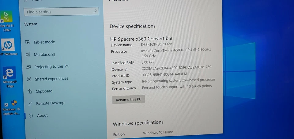 HP Spectre X360 2 In 1 - Intel i7 - 512 SSD - 8GB RAM - Touchscreen - image 3 of 4