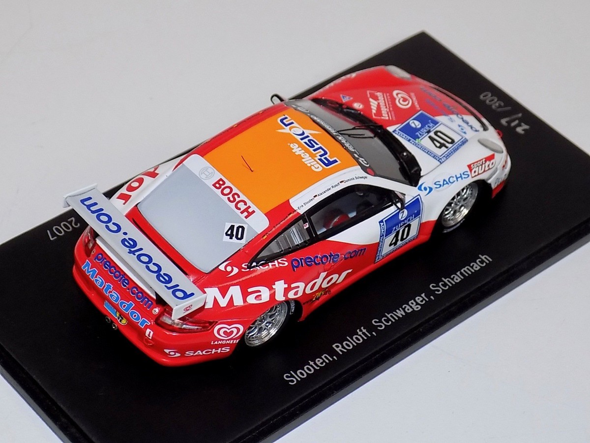 1/43 Spark Dealer Porsche 911 GT3 Cup Car #40 2007 24H of