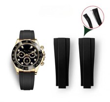 High-grade Rubber Silicone Watch Strap Band Fit ROLEX Cosmograph Daytona 20/21mm