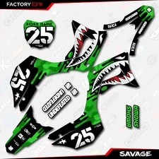 Green Savage Camo Racing Graphics kit fits Honda Crf125 2019-2025 decal 19-25