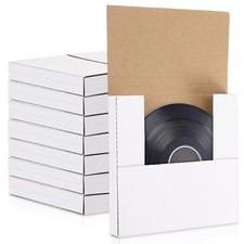 100 Vinyl Record Mailers - 7 Inch Easy Fold Cardboard for Shipping