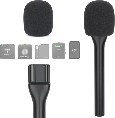 Handheld Adapter for Interview Microphones Compatible with Rode Wireless Go II P