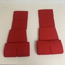Pair Non-recliner Bride Seats Pads Replacement Pad Cushion Seat 2 Sets Red