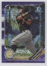 2019 Bowman Chrome Prospects Purple Shimmer Refractor Deon Stafford #BCP-214 fm0