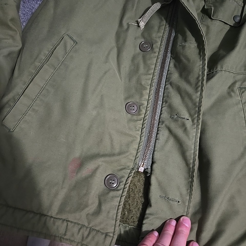 vintage-military-style-winter-jacket-mens-large-lined-unmarked-zip