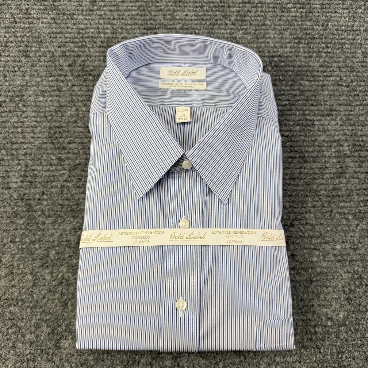 19 neck fitted dress shirts Classic Fit Non-Iron Sateen Dress Shirt | Signature Carrington | George  Richards Big & Tall Men's Clothing main image 1
