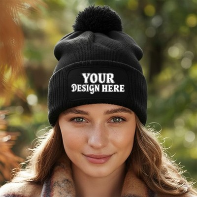 Individuelle Bommelmütze beliebiger Text Bild Ihr Unternehmen Arbeit Logo personalisiert Beanie
