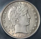 1907 Barber Half Dollar ANACS EF 45 Details (Cleaned) - Sharp Detail Philadelphi
