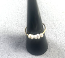 Woman White Stone Ring Size 7 021726A