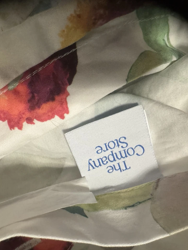 The company store funda nórdica floral tamaño king satén algodón Foto 4 de 4