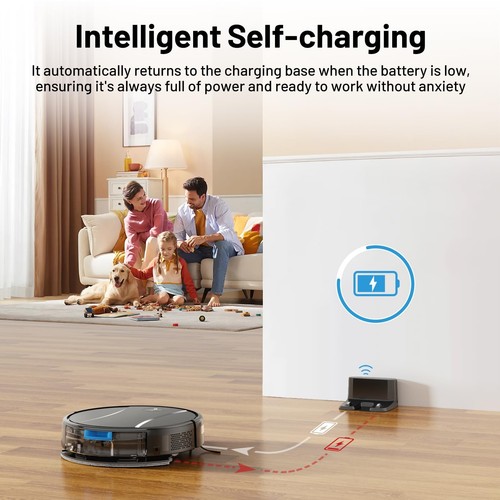 Robot Vacuum and Mop Combo,4200Pa Powerful Robotic Vacuum Cleaner with Self-C... - Picture 3 of 5