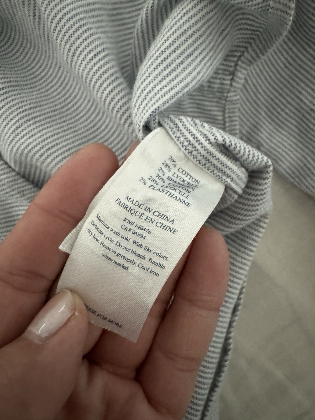 Faherty Striped Button Down Shirt Size Large - image 8