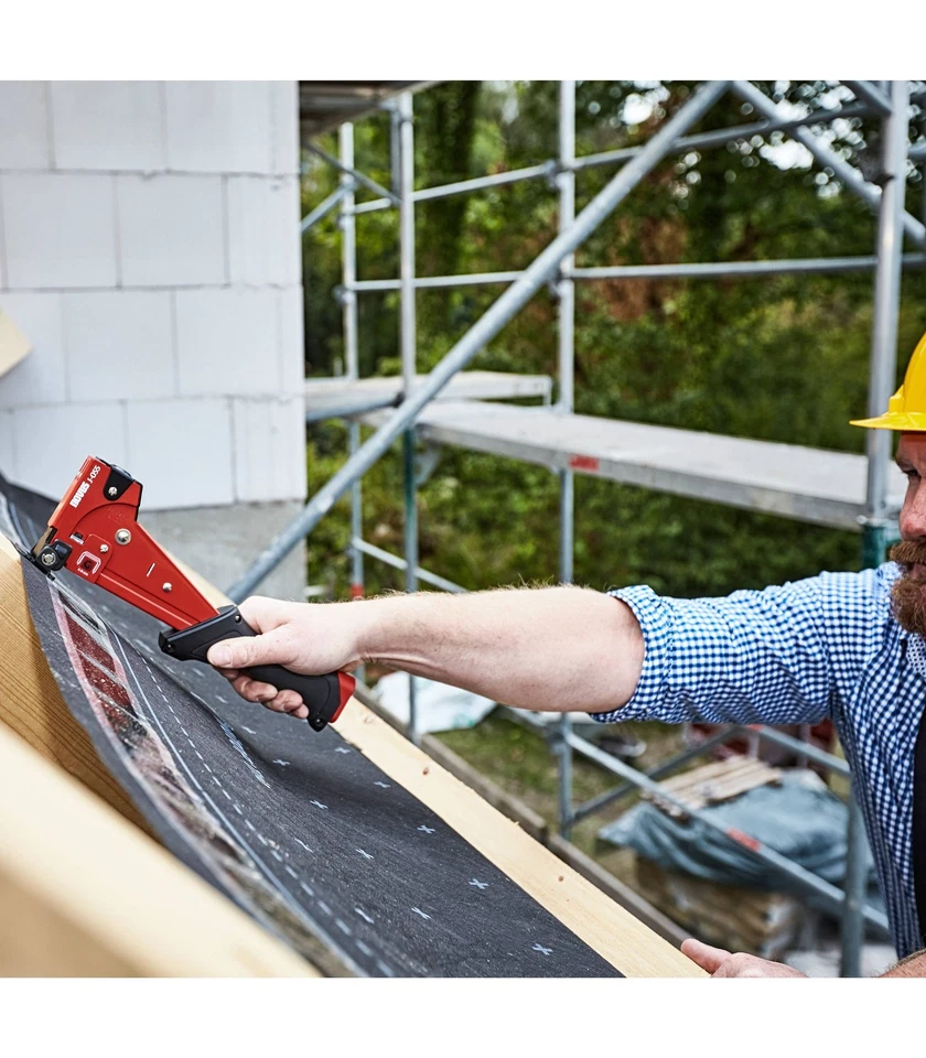 Novus Tools Hammertacker J-055 6–14 mm (Typ G) B-Ware Rot Schwarz Vollmetall - Bild 2 von 4