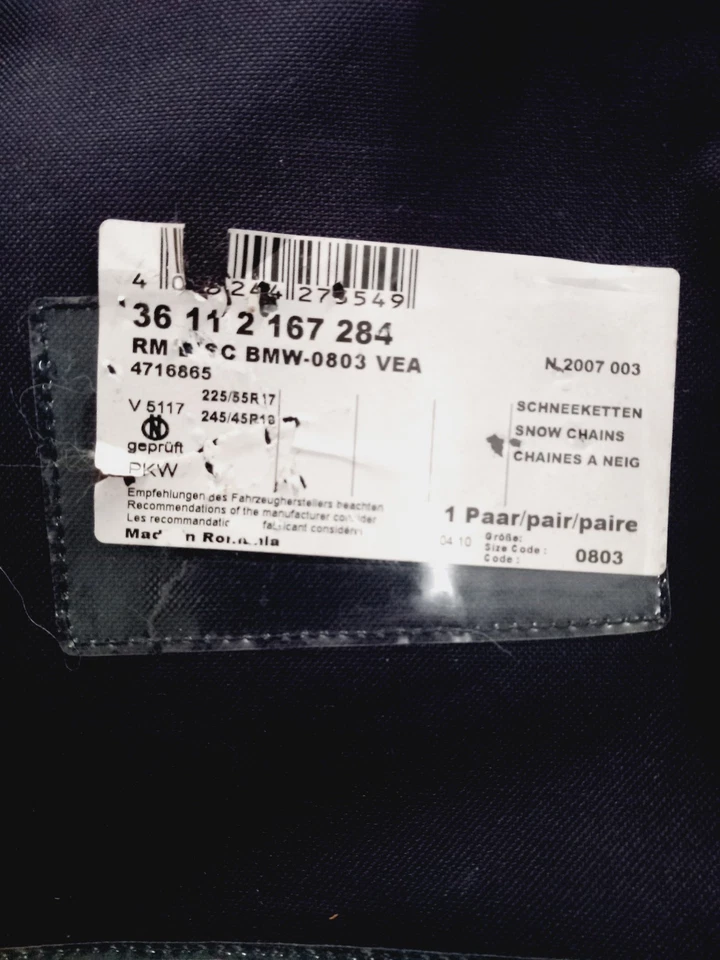Tire Snow Chain-Snow Chains BMW OEM ACCESSORIES 36112167284 - Imagem 3 de 4