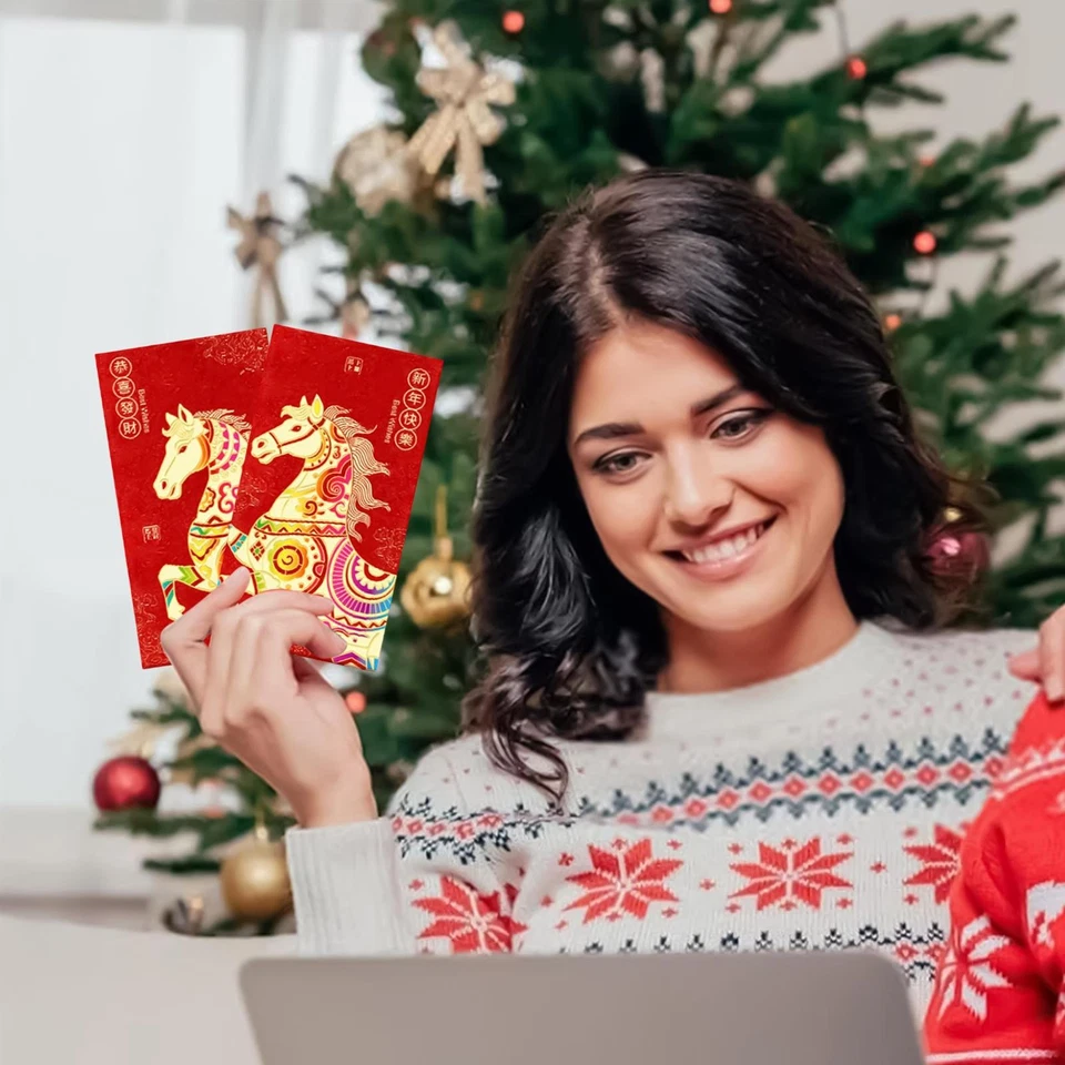 6pcs 2026 Year of Horse LUCKY MONEY Red Envelopes CHINESE NEW YEAR Gift - Image 4 of 4