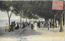 Old postcard travelled ROYAN - La Promenade Bollon (1906)