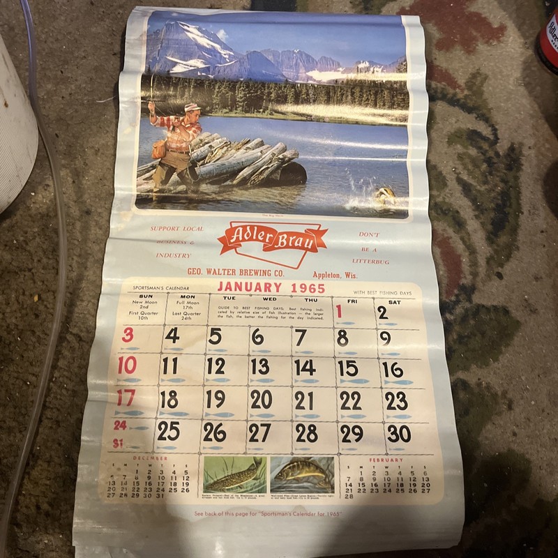 1965 Adler Brau  calander Unused