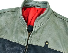 Hot Unisex Bmw Motorrad Biker Bomber Navy Gray Leather Jacket 56 Eur Fit M Hot Unisex Bmw Motorrad Biker Bomber Navy Gray Leather Jacket 56 Eur Fit M