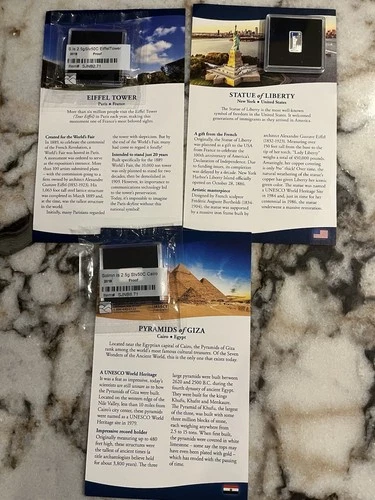 World Landmarks 2019 Solomon Island Silver Proof 2.5g Bars (x3) Littleton - #2