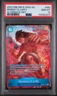 2023 ONE PIECE OP02-PARAMOUNT WAR ALTERNATE ART #062 MONKEY D. LUFFY PSA 10