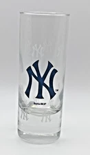 New York Yankees 4" Tall Logo Shot Glass Boelter MLBP  Licensed New
