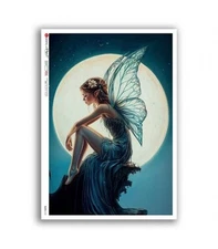 Fairy in Moonlight II | A4 Rice Paper | Paper for Decoupage | Paper Designs