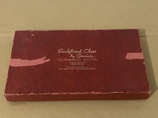 1957 Sculptured Chess By Peter Ganine Tournament Edition Gothic Pacific Game Co