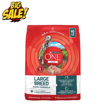 Purina One Plus Puppy Dry Dog Food for Large Dogs High Protein 40 lb 1.67 per pound