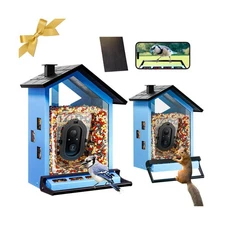 Smart Bird Feeder with Camera Solar Powered Squirrels-Proof, AI Ide... Fast Ship