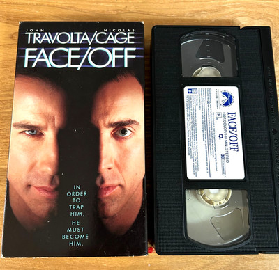 Face Off VHS tape Travolta, Cage - Ships Same Day With Tracking