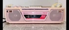 PINK PANASONIC RX-FM14 Radio Tape Player AM/FM w/ Cord Tested Works 1980s VTG
