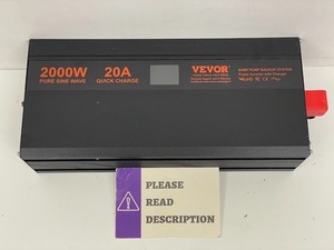 VEVOR 2000W Sump Pump Battery Backup - READ